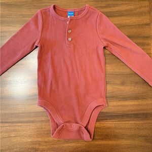 Waffle Long Sleeve Snap Onesie